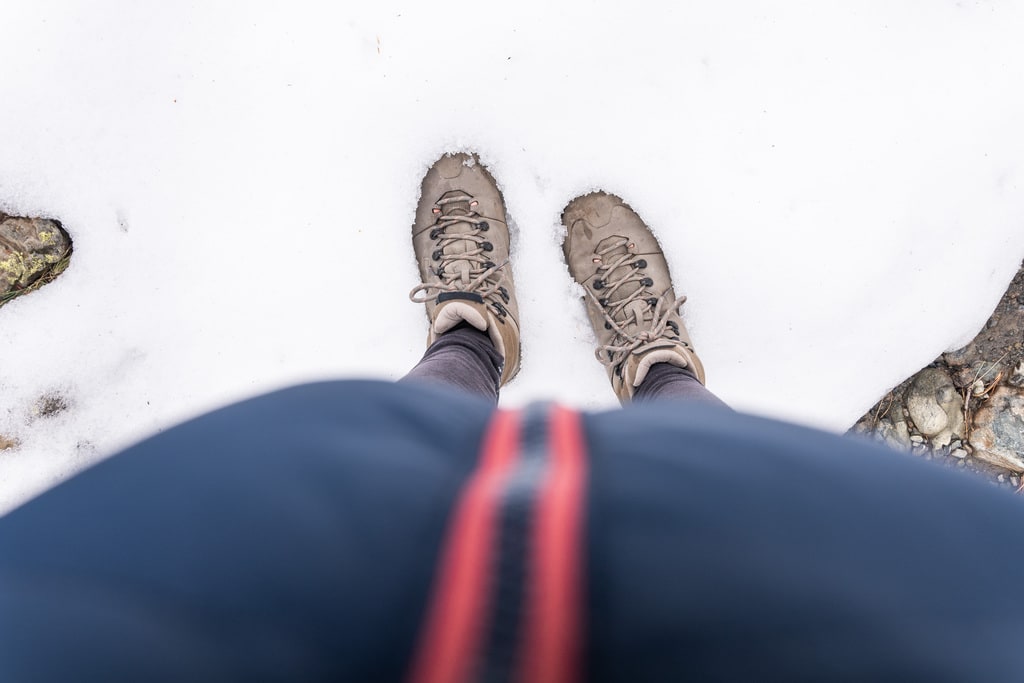 chaussures dans neige