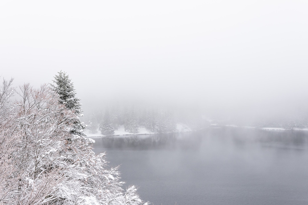 lac de guéry l'hiver