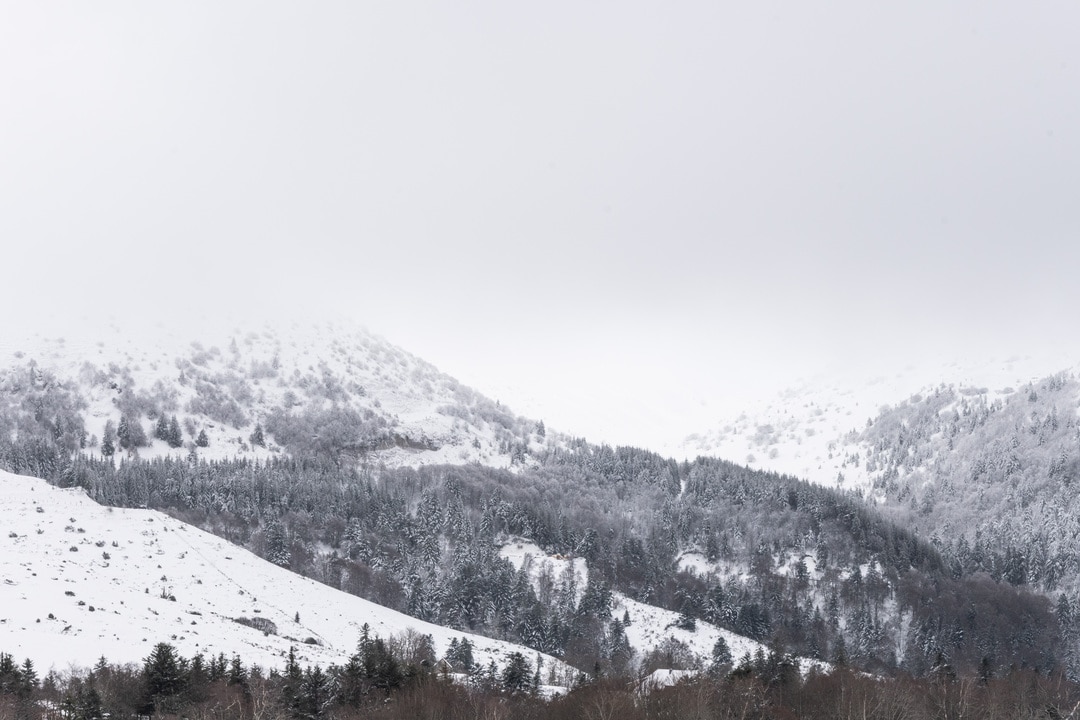 paysage Auvergne hiver