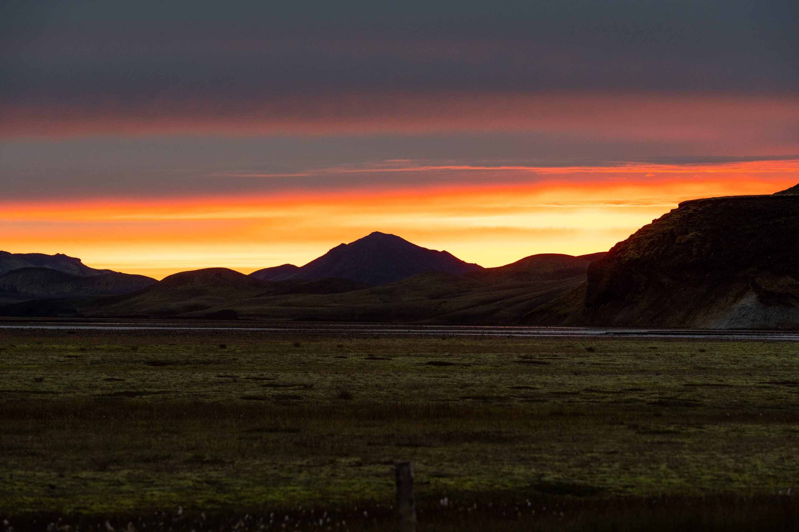lever de soleil Landmannalaugar