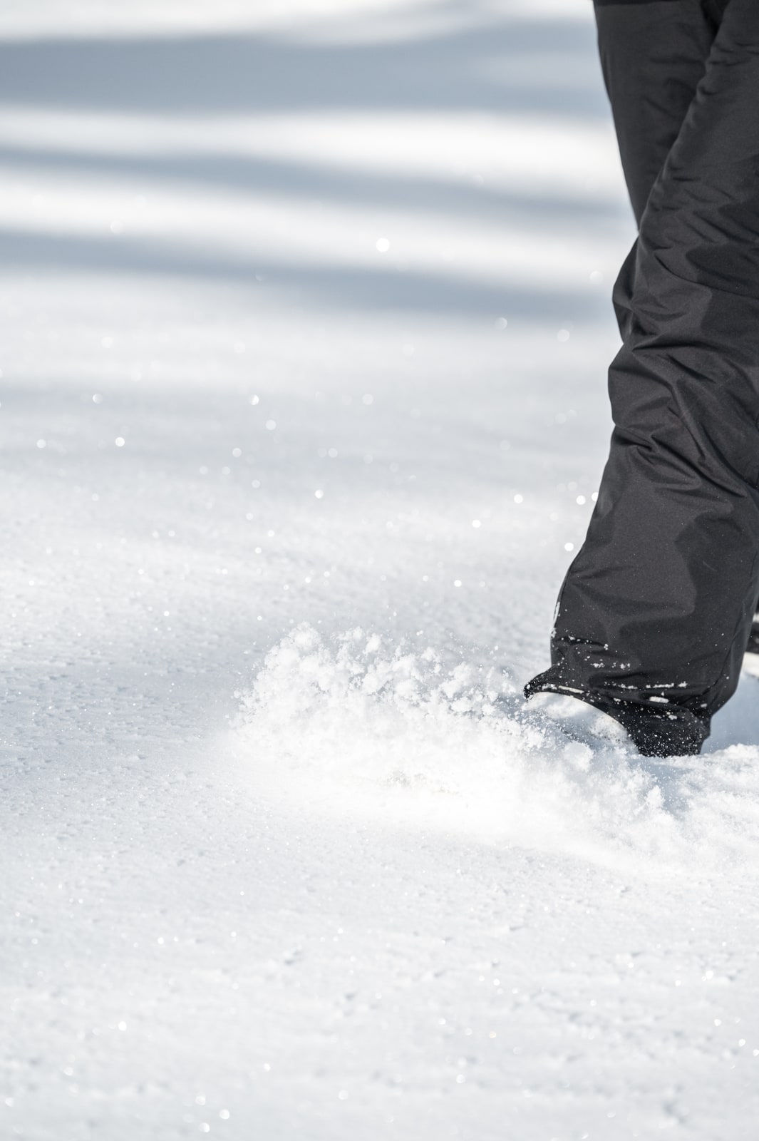 pied dans la neige